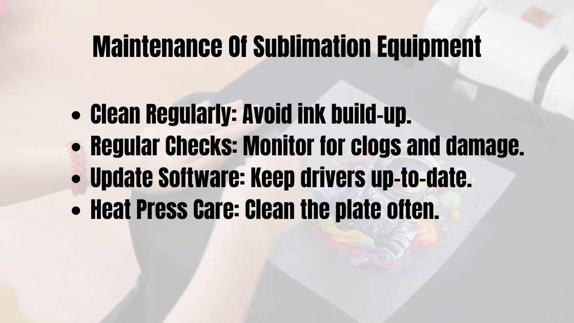 Maintenance Of Sublimation Equipment